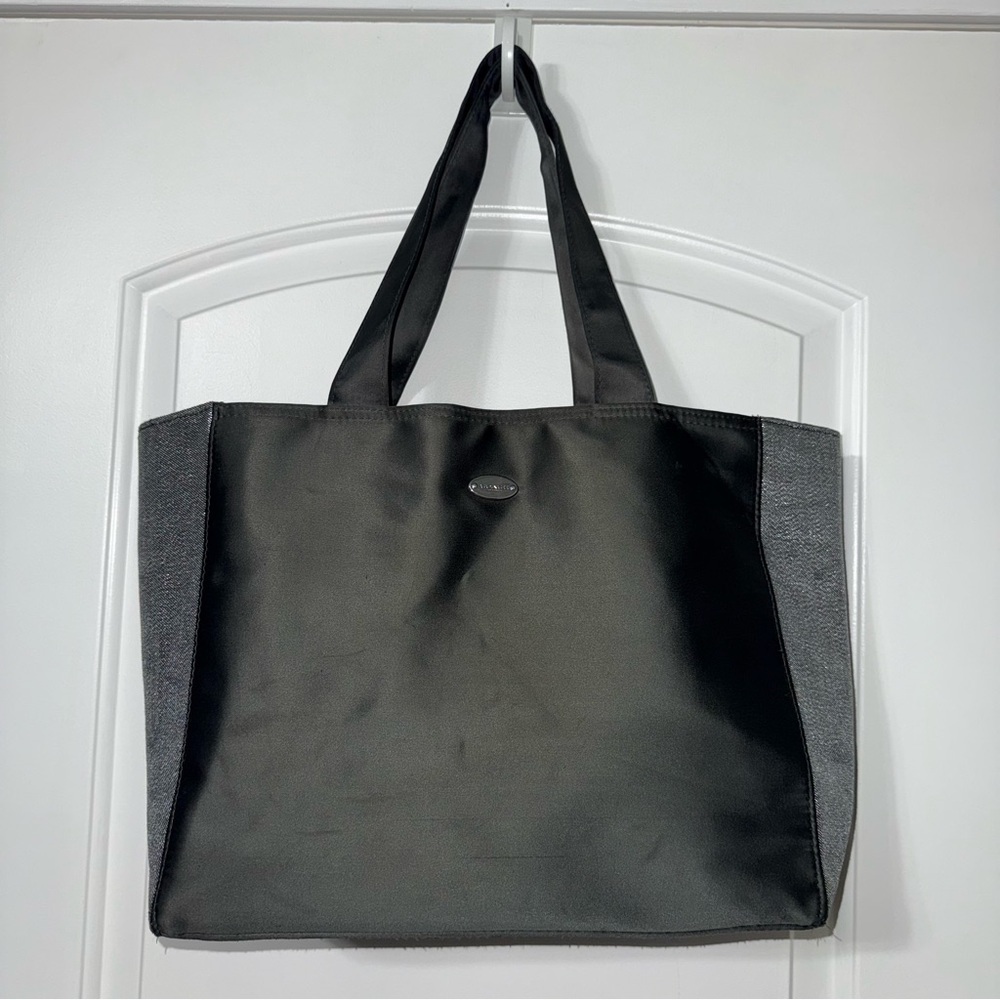 Coach Fragrance Tote Bag Purse Dark Gray And Shimmer
